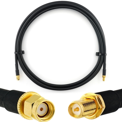 Изображение RP-SMA Male to RP-SMA Female 2m Coaxial Cable — HF240 (LMR240 equivalent)