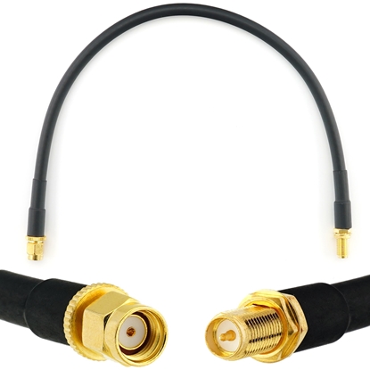 Изображение RP-SMA Male to RP-SMA Female 30cm Coaxial Cable — HF240 (LMR240 equivalent)