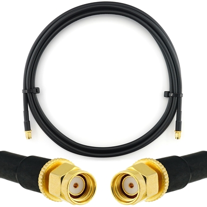 Изображение RP-SMA Male to RP-SMA Male 1m Coaxial Cable — HF240 (LMR240 equivalent)