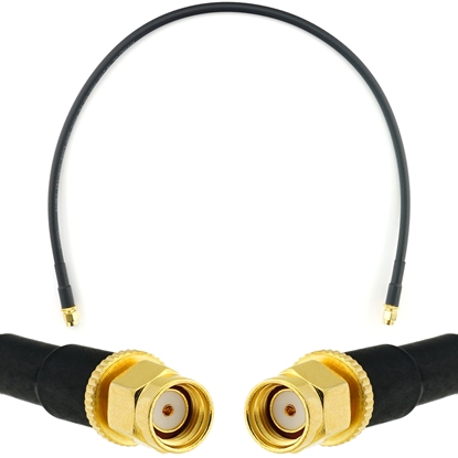 Изображение RP-SMA Male to RP-SMA Male 50cm Coaxial Cable — HF240 (LMR240 equivalent)