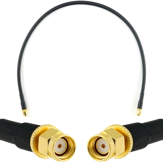 Изображение RP-SMA Male to RP-SMA Male 50cm Coaxial Cable — HF240 (LMR240 equivalent)
