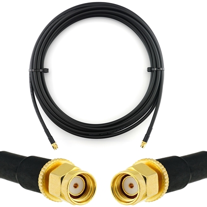 Изображение RP-SMA Male to RP-SMA Male 5m Coaxial Cable — HF240 (LMR240 equivalent)