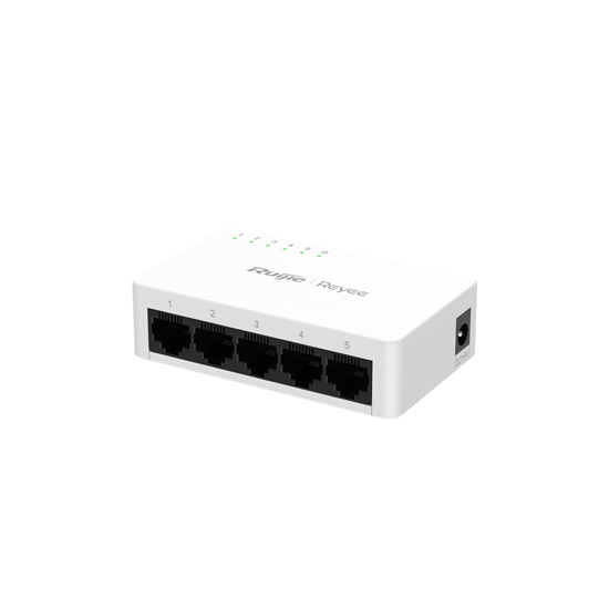 Изображение Ruijie RG-ES08G-L 8-portu 10/100/1000 Mbps 4kV 16Gbps Bez-PoE Switch Balts