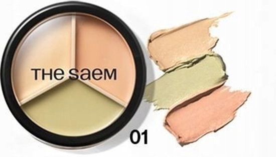 Picture of SAEM Cover Perfection Korektor do twarzy Triple Pot 01 Correct Beige