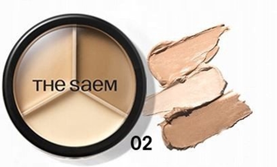 Picture of SAEM Cover Perfection Korektor do twarzy Triple Pot 02 Contour Beige