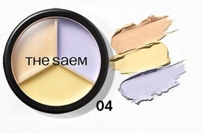 Picture of theSaem SAEM Cover Perfection Korektor do twarzy Triple Pot 04 Tone Up Beige