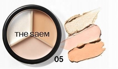Attēls no SAEM Cover Perfection Korektor do twarzy Triple Pot 05 Dark Up Beige