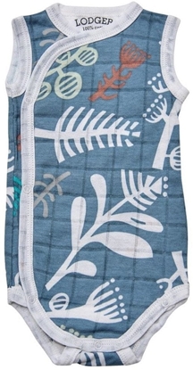 Picture of Sale! Lodger Romper Botanimal cotton sleeveless bodysuit Ocean 68 cm RF 074_68