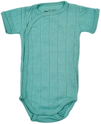 Изображение Sale! Lodger Romper Solid cotton bodysuit with short sleeves Duty turquoise 68cm RFS 081_68