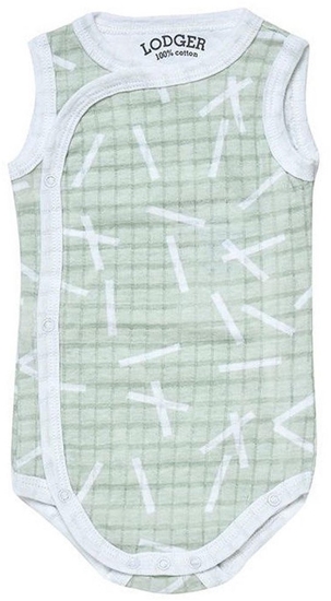 Picture of Sale! Lodger Romper Sprinkle sleeveless cotton bodysuit Leaf 68 cm RF 070_68