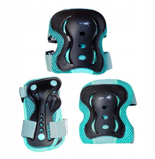 Picture of Sale! Muuwmi Elbow and knee protector set M size turquoise AU 557