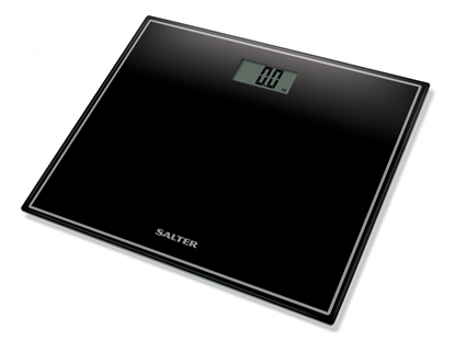 Attēls no Salter 9207 BK3R Compact Glass Electronic Bathroom Scale - Black 5010777143355