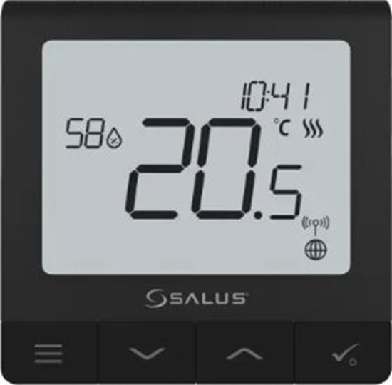 Picture of Salus Salus przewodowy, podtynkowy regulator temperatury SQ610B Quantum, 230 V, czarny