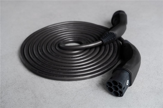 Picture of Samozwijajcy si kabel do adowania Typu 2, do 22 kW, 3 m, czarny - Dugo kabla 3 m