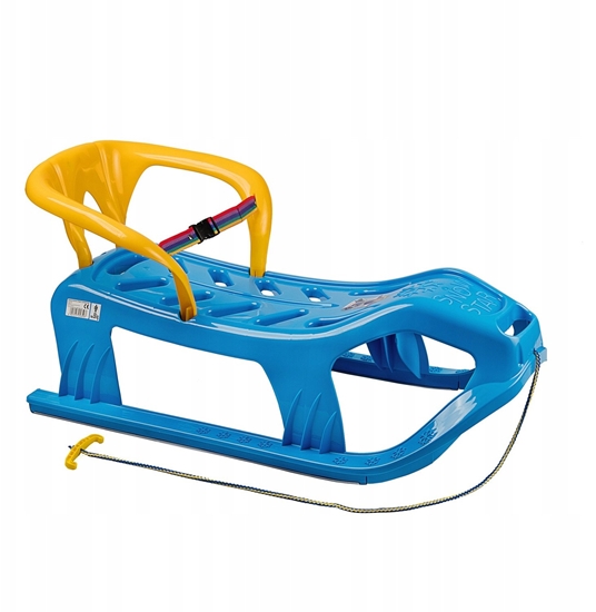 Picture of Sanki z Oparciem dla Dzieci Plastikowe Niebieskie Solidne MARMAT 50 kg