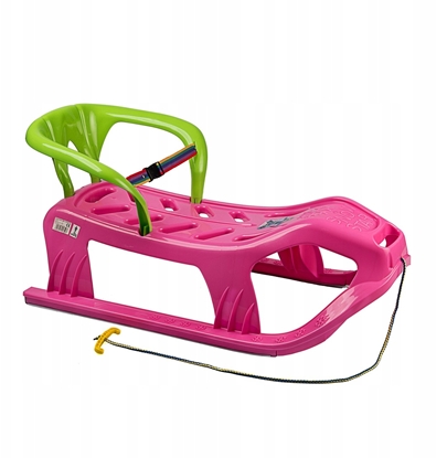 Picture of Sanki z Oparciem dla Dzieci Plastikowe Róowe Solidne MARMAT 50 kg