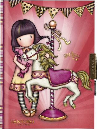 Изображение Santoro Zamykany Notes Gorjuss Fairground Carousel