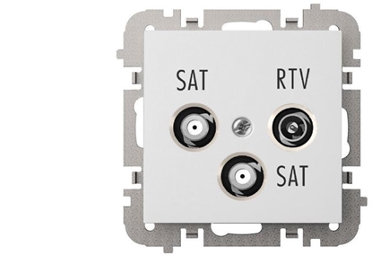 Изображение SANTRA gniazdo R-TV-2xSAT kocowe bez ramki podtynkowe biay 4160-10
