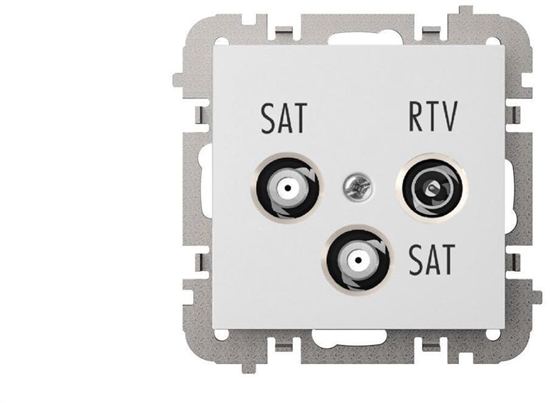 Изображение SANTRA gniazdo R-TV-2xSAT kocowe bez ramki podtynkowe biay 4160-10