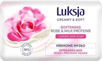 Picture of Sarantis Luksja Creamy & Soft Wygadzajce Kremowe Mydo w kostce Róa & Proteiny Mleka 90g