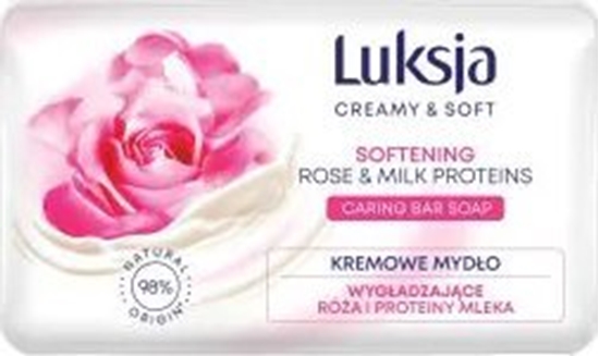 Picture of Sarantis Luksja Creamy & Soft Wygadzajce Kremowe Mydo w kostce Róa & Proteiny Mleka 90g