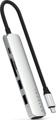 Picture of Satechi ST-P6SS huby i koncentratory USB Type-C 10000 Mbit/s Srebrny