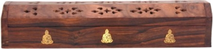 Picture of Sattva SATTVA_Ayurveda Incence Wooden Box Buddha pudeko drewniane na kadzido z motywem Buddy