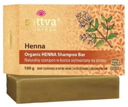 Picture of SATTVA_Organiczny szampon w kostce z henn do wosów 100g