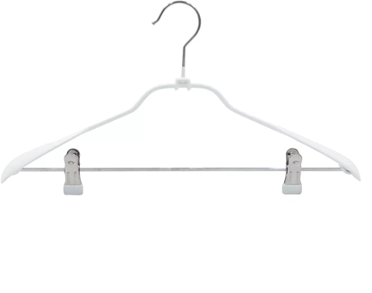 Picture of SAUBER Drebju pakaramais metala ar klipsiem un PVC parklajumu balts 4744561014309