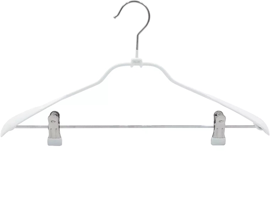 Picture of SAUBER Drebju pakaramais metala ar klipsiem un PVC parklajumu balts 4744561014309