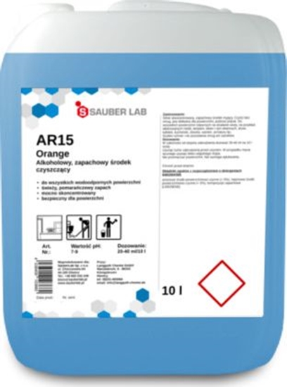 Picture of Sauber Sauber Lab AR15 Orange Uniwersalny rodek do mycia powierzchni, zapachowy 10 l