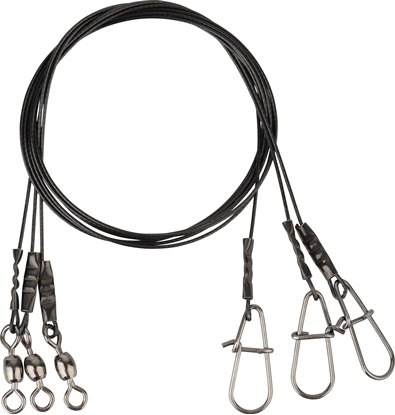 Attēls no Savage Gear Black7 Trace 50cm 0.60mm 25kg Ball bearing Swivel/Neddle (54865)