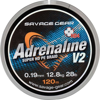 Attēls no Savage Gear HD4 Adrenaline V2 120m 0.10mm 13lbs 6kg Grey (54827)