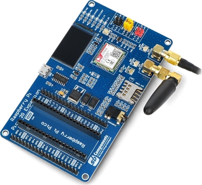 Attēls no SB Components Pico 2G Expansion - pytka rozszerze GSM / GPRS / GNSS z wywietlaczem - do Raspberry Pi Pico - SB Components 21895}