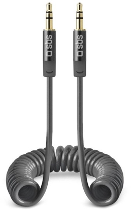 Attēls no SBS  3.5mm - 3.5mm  spiralveida  tumsi peleka - Vads