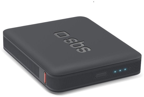 Picture of SBS High density 5000 mAh powerbank, 5000 mAh, Lithium Polymer (LiPo), Smart IC, 3.85 V, 10 W, Black