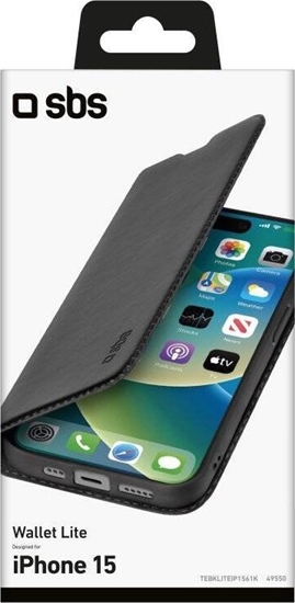 Picture of SBS Mobile SBS Book Wallet Lite iPhone 15 schwarz