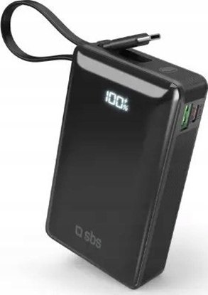 Изображение SBS Powerbank 20,000mAh 20W PD LCD USB-C cable black