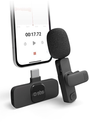 Attēls no SBS Wireless Microphone  USB-C  melna - Bezvadu mikrofons