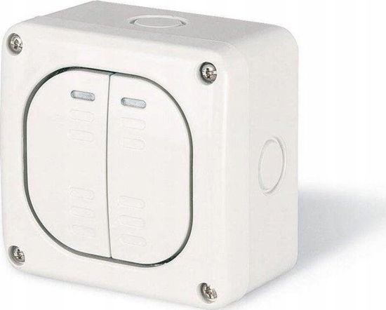 Picture of Scame cznik wiecznikowy natynkowy Protecta IP66 hermetyczny 10A Scame 137.5021 szary