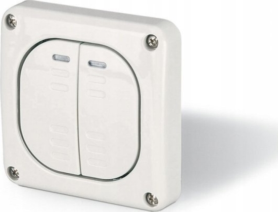 Picture of Scame cznik wiecznikowy podtynkowy Protecta IP66 hermetyczny 10A Scame 137.3021 szary bez puszki