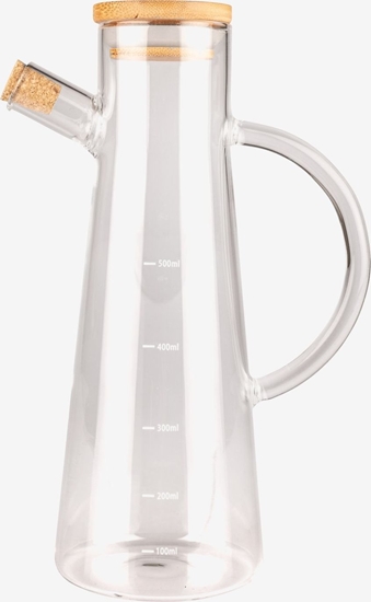 Picture of Scandinavian Home Oljekanna Home - H23.5 Ø10cm, 500 ml - Borosilikatglas/Kork/Trä - Klar