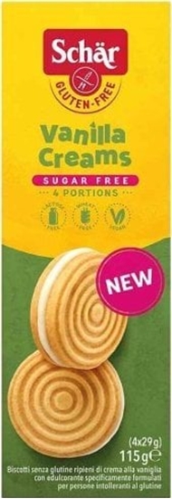 Picture of Schar Ciastka z kremowym nadzieniem waniliowym bezglutenowe 115 g