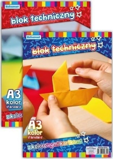 Изображение SCHEMAT Blok techniczny A3/10K 160g kolorowy (10szt)