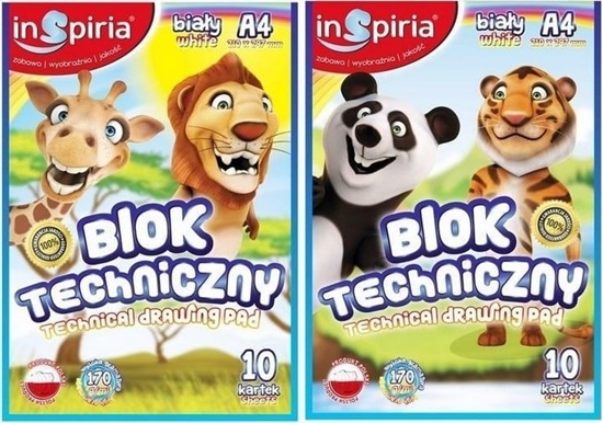 Picture of SCHEMAT Blok techniczny A4/10K 170g biay (20szt)