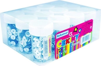 Attēls no SCHEMAT Cekiny SCHEMAT 7mm op. 12szt x 7g - srebrne Schemat