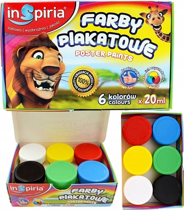 Attēls no SCHEMAT Farby plakatowe 6 kolorów 20ml