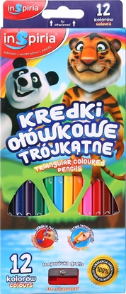 Attēls no SCHEMAT Kredki INSPIRIA trójktne 12 kolorów Schemat TARGI