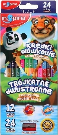 Picture of SCHEMAT Kredki INSPIRIA trójktne dwustronne 12szt. = 24kol. Schemat TARGI