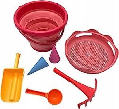 Picture of Schildkrot SFS 7in1 Sand Toys folding bucket red